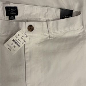 J. Crew White Flat Front Men Shorts